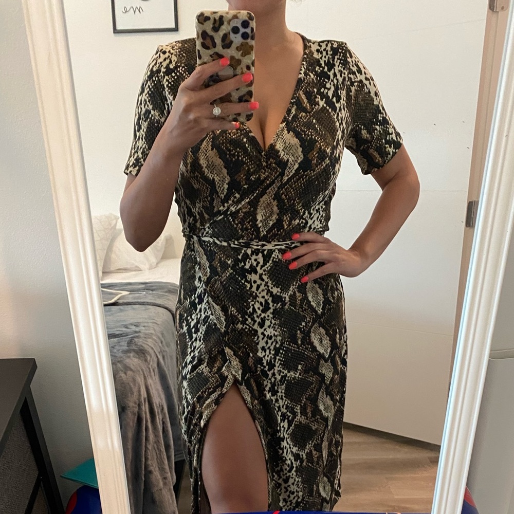 Snake print dress